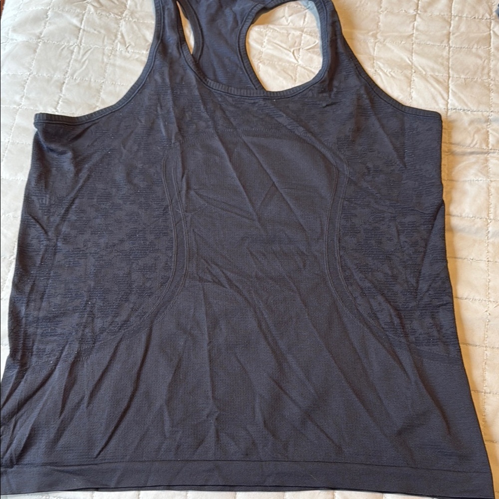 Lululemon Athletica navy floral Swiftly Tech Tank Top
